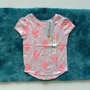 Cat & Jack Pink Floral Short Sleeve Tee Size 4T